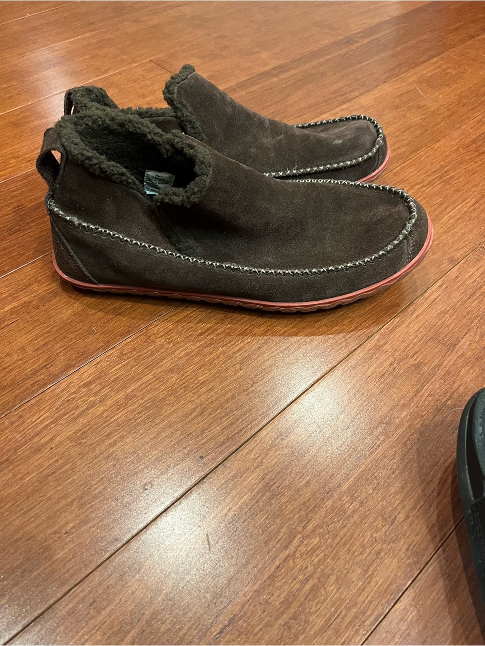 L.L. Men's Brown Suede Cozy Slip-On Moccasin, New W/O tag.